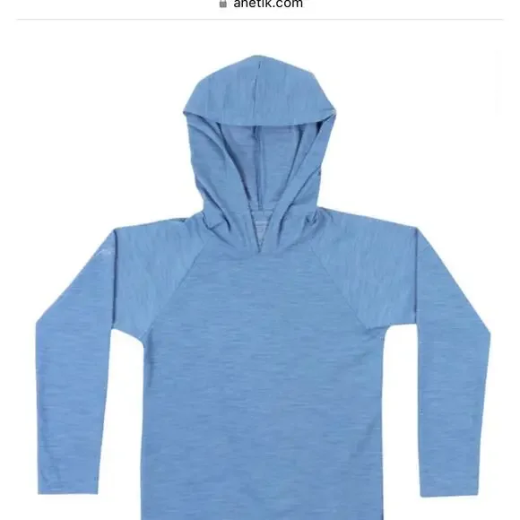 Anetik KIDS EXPLORER TECH HOODY blue size 4 rashguard heat protection - Picture 1 of 5